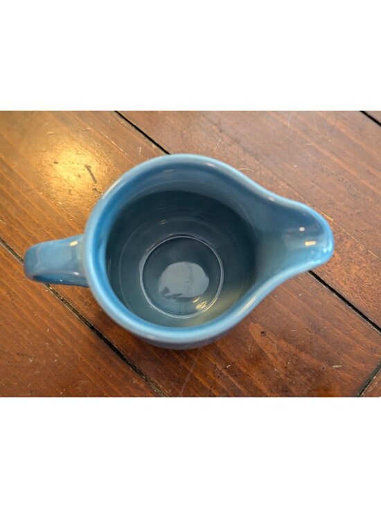 Nancy Calhoun Light Blue Ceramic Creamer Pitcher Crackle Glaze Vintage Kitchenwa - Picture 2 of 5